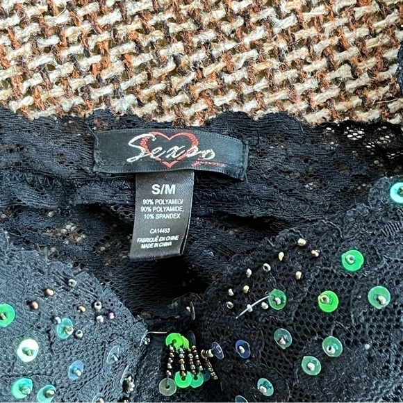 Sexso black S/M padded  bralette - Picture 5 of 9